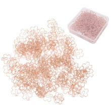 150pcs Rose Gold Paper Clips Anti-Fade Office School Cute Clips