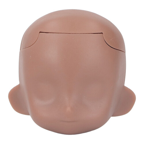 (Coffee) Blank Doll Head 1/12 Ball Jointed DIY Makeup Removable Plastic