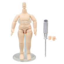 (Type 1) 4.1 Inch Flexible Joint Semi Finished Plastic Doll Body 1/12