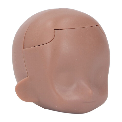 (Coffee) Blank Doll Head 1/12 Ball Jointed DIY Makeup Removable Plastic 1