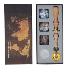 Wax Stamp Kit Clear Pattern Anti Rust Retro Sealing Wax for DIY