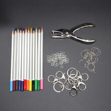 (Color Pencil Puncher Pack) Color Pencil Heat Shrink Sheet Set DIY Pencil Puncher Pack