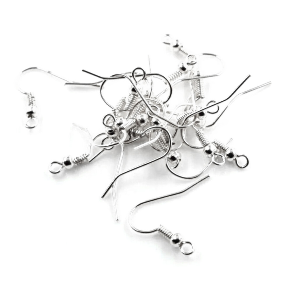 (Silver) 500 Pcs Silver Earring Hooks DIY Jewelry Accessories-image-OPC-PMFQMHV-NEW