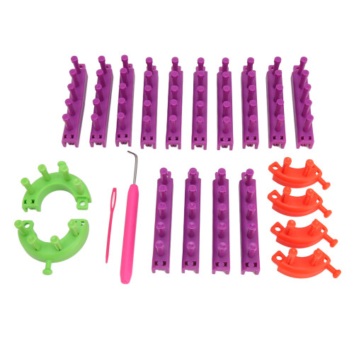 Portable Plastic Knitting Loom Kit for Blankets Scarf 2