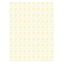 (Yellow) 100PCS Metal Paper Clips Multifunctional Office Memo Clip Yellow