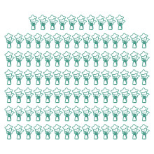(Green) 100pcs Star Binder Clips Cute Cartoon Metal Paper Clamps Green