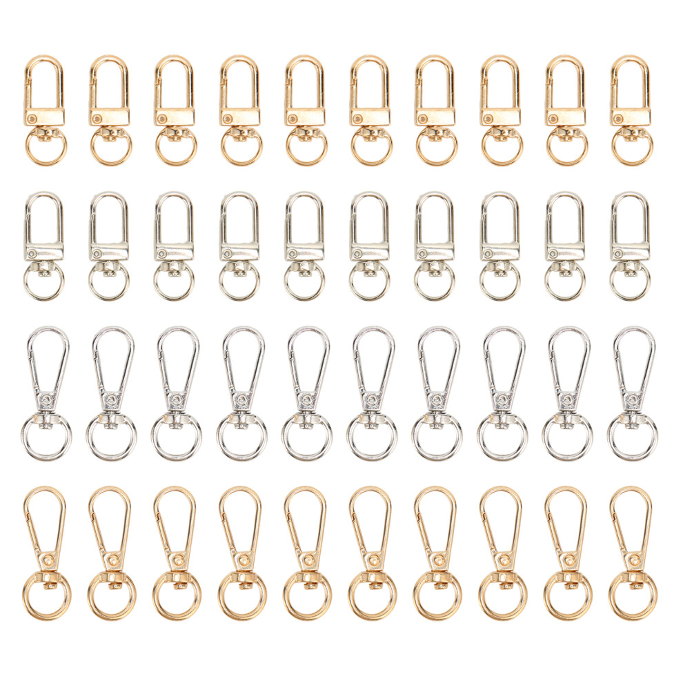 40Pcs Lobster Claw Clasps Zinc Alloy Gold Silver For Lanyard Keychain 585383468512