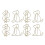 100Pcs Gold Unique Shape Paper Clips Electroplated with Storage Box 5