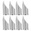 8Pcs Finger Lapel Tool Stainless Steel Adjustable Glossy 1