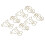 100Pcs Gold Unique Shape Paper Clips Electroplated with Storage Box 2