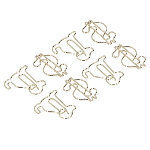 100Pcs Gold Unique Shape Paper Clips Electroplated with Storage Box 1
