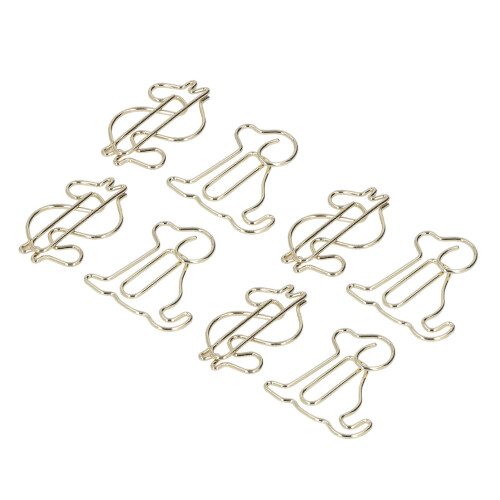 100Pcs Gold Unique Shape Paper Clips Electroplated with Storage Box 2