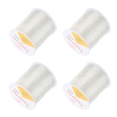 4 Rolls Bead String 109yd 0.03in Elastic for Jewelry DIY 2