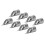 8Pcs Finger Lapel Tool Stainless Steel Adjustable Glossy 5