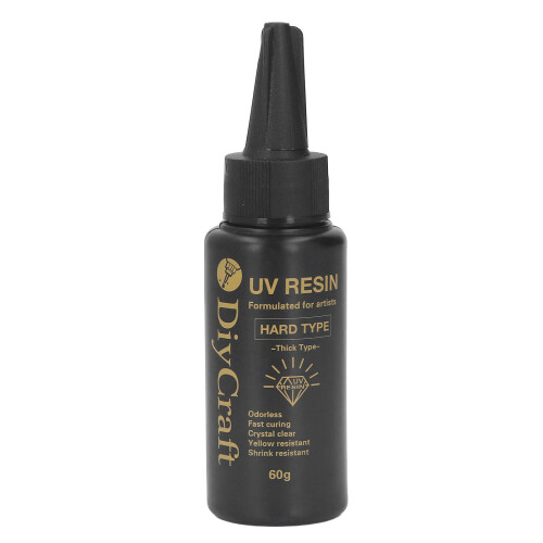 (60g Thick Unscented Version) UV Resin Odorless Transparent Fast Curing 25g Clear Casting 1