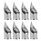 8Pcs Finger Lapel Tool Stainless Steel Adjustable Glossy 3