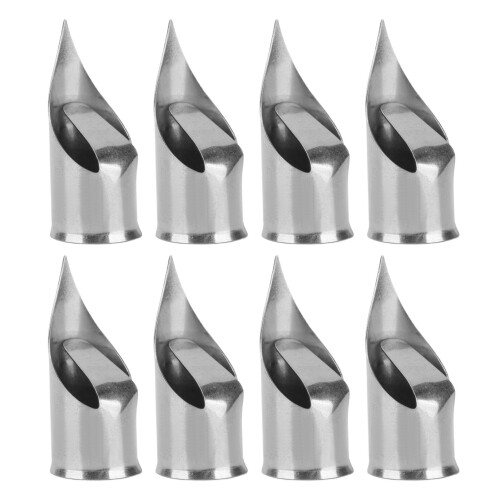 8Pcs Finger Lapel Tool Stainless Steel Adjustable Glossy 2