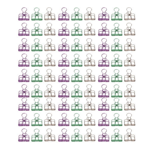 90 Pcs 32mm Hollow Metal Binder Clips Office Documents