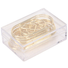 (Gold) Love Heart Paper Clips Gold Decorative Bookmark