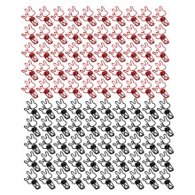 100Pcs Bunny Hollow Metal Paper Clips Bags Clothes Documents