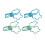 100 Pcs Hollow Flower Shape Metal Binder Clips Office Documents 4