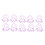 100pcs Mini Purple Radish Paper Clips Office 3