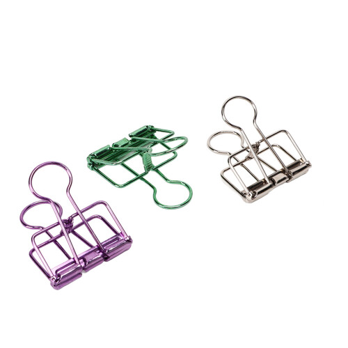 90 Pcs 32mm Hollow Metal Binder Clips Office Documents 2