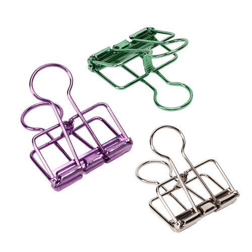90 Pcs 32mm Hollow Metal Binder Clips Office Documents 1