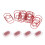 (Red) 40Pcs Star Paperclips Rustproof Coating Multi Purpose Cute Gold 1