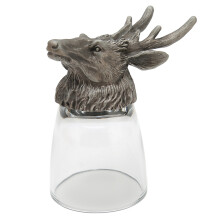 Whiskey Glass Deer Head Design Novelty Bar Cup