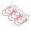 (Red) 40Pcs Star Paperclips Rustproof Coating Multi Purpose Cute Gold 5