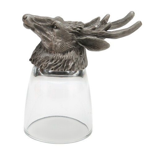 Whiskey Glass Deer Head Design Novelty Bar Cup 2