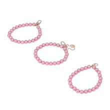 (Sakura Pink) 3Pcs 12mm Beaded Phone Charm Resin Pearl Lanyard Sakura Pink