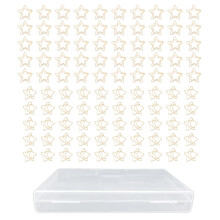 100 Pcs Paper Clips Star Moon Shape Gold Anti Slip Office Clips