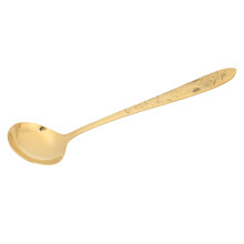 Serving Spoon Mirror Polished Brass Heavy Duty Round for Cafes Hotels