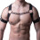 Men Chest Harness Black Punk Adjustable PU Chain 2