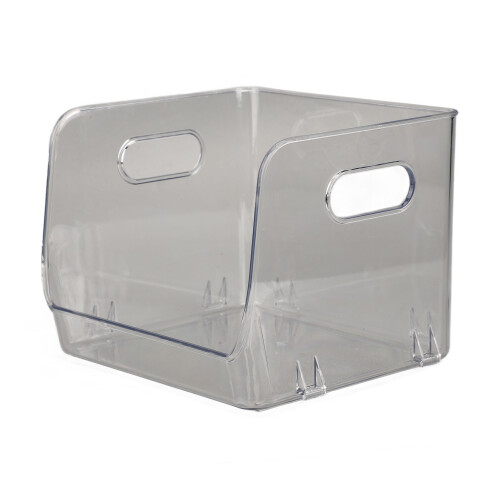 (Small Transparent White) Transparent Stackable PET Container Small White 2