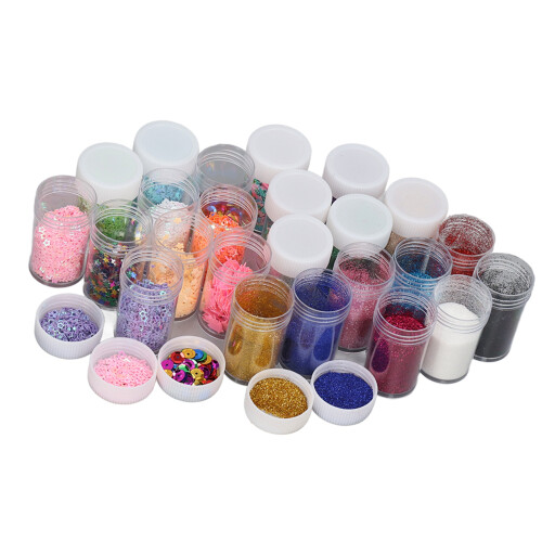 24 Pcs Glitter Sequins Colorful DIY Craft Decoration 1