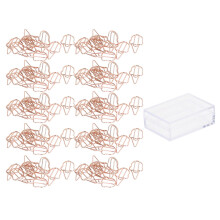 100Pcs Funny Color Gold Paper Clips Anti Rust Office Home School