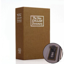 (Brown Medium Size) Diversion Book Safe Medium Size Thickened Wall Lock Brown