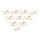 100pcs Paper Clips Anti Rust Gold Airplane Shaped 5