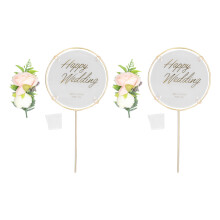 Wedding Cake Toppers Round Exquisite Safe Cake Inserts