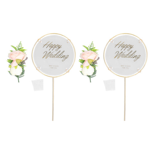 Wedding Cake Toppers Round Exquisite Safe Cake Inserts