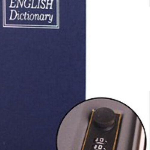 (Blue Medium Size) Diversion Book Safe Medium Size Thickened Wall Lock Brown 1