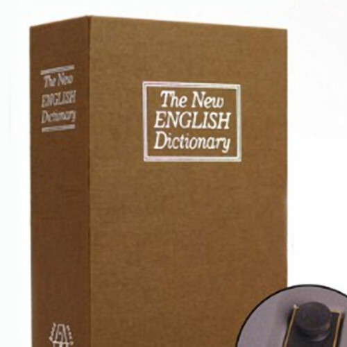(Brown Medium Size) Diversion Book Safe Medium Size Thickened Wall Lock Brown 1