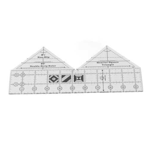 90 Degree Acrylic Sewing Ruler 10in Triangular Double Strip 2