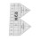 90 Degree Acrylic Sewing Ruler 10in Triangular Double Strip 4