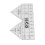 90 Degree Acrylic Sewing Ruler 10in Triangular Double Strip 5
