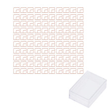 (Quadrilateral) 100Pcs Gold Planner Clips Anti-Rust Electroplating Quadrilateral