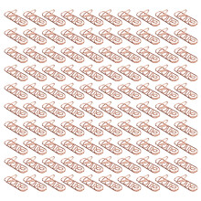 (Love) 100 Pcs Paper Clips Rose Gold Electroplated Storage Box